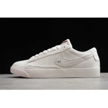 2020 Nike Blazer Low QS White Corduroy BQ8238-100 Shoes